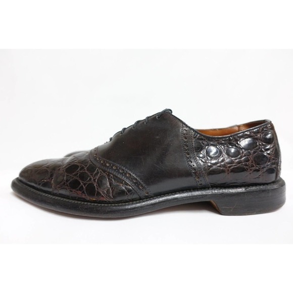 VTG V-Cleat Men Dress Shoes Shell Cordovan/ Genuine Crocodile Brown 11.5 A/AAA main image 12